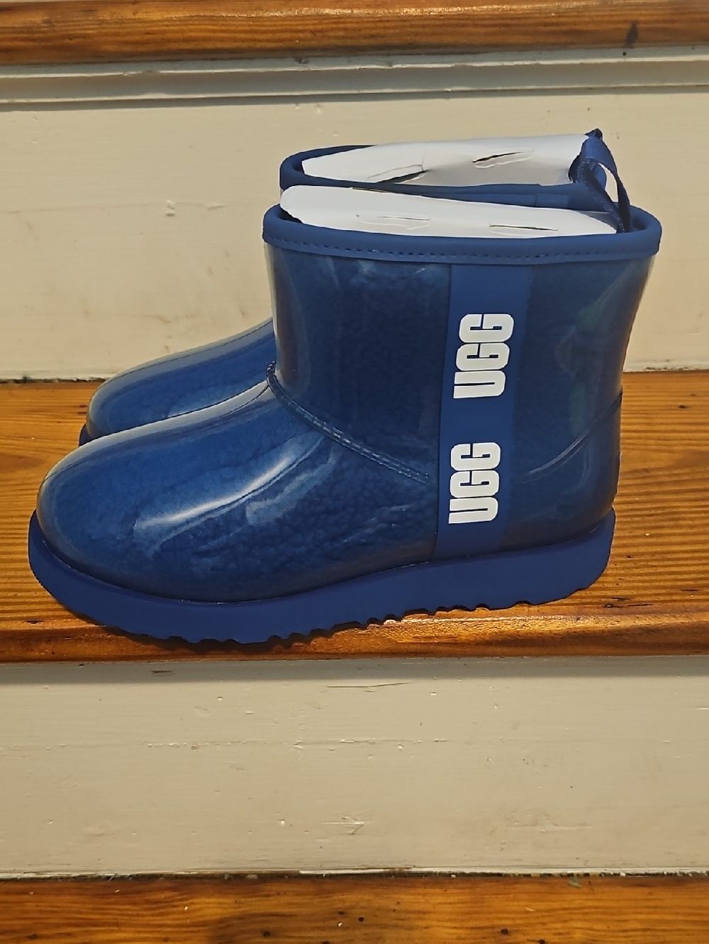 UGG Kids Navy Blue Waterproof Short Rain Boots